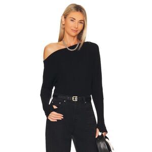 House Of Harlow 1960 Slouch Sweater Top in Black SZ XS